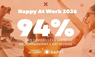 SAFTI labellisé Happy At Work avec 94% de conseillers satisfaits !